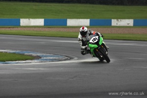 Mark Negotiates a Wet Melbourne Hairpin [4 of 8]