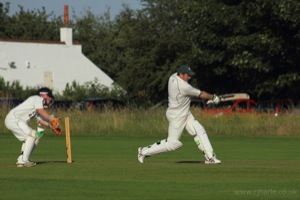 Mick Slaps One Back Past The Bowler