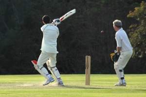 Opposition Batsman Hooks for Four