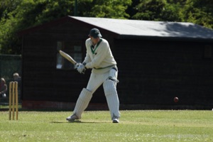 Miles Showing How to Bat 