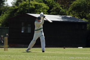 Miles Showing How to Bat 