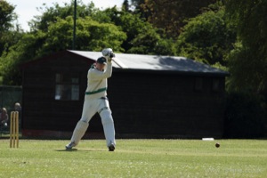 Miles Showing How to Bat 