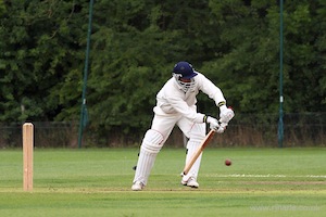 Amir Plays a Forward Defensive